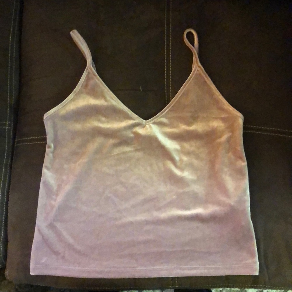 Light purple velvet crop top